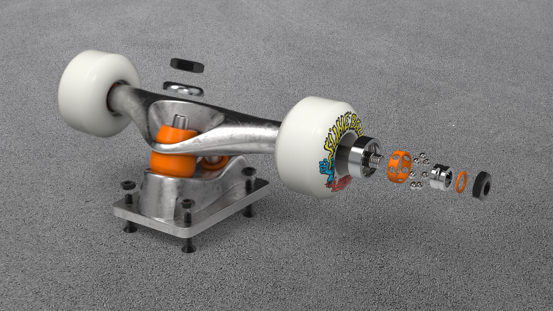 Produktrendering Skateboard 3D-Render 03